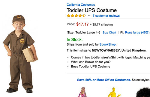 costume halloween ups